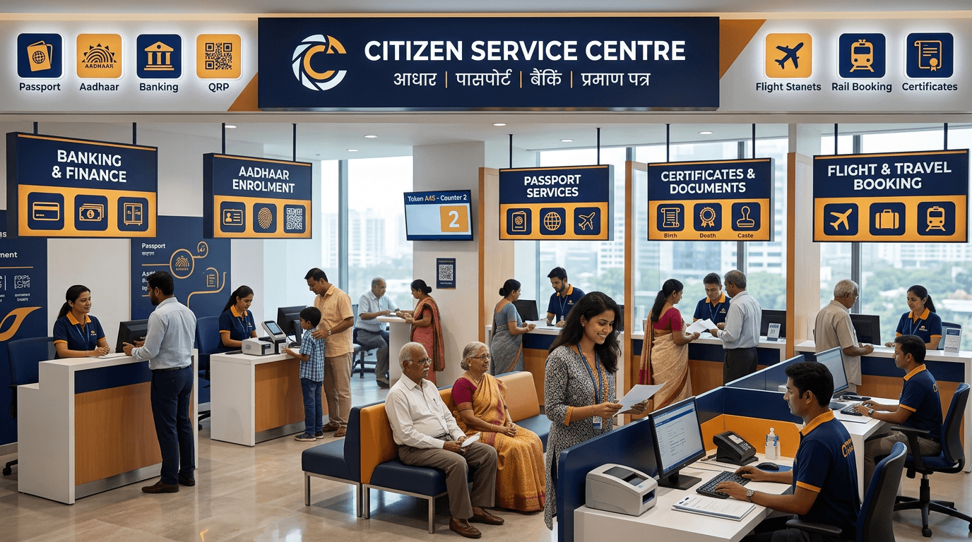 Government and digital services - Aadhaar, passport, travel, certificates, banking